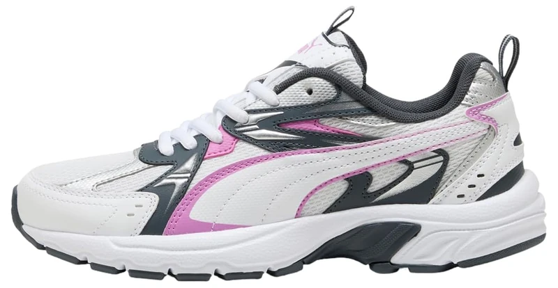 PUMA Unisex MILENIO TECH Sneaker, White-Mauve POP-Strong Gray, 9.5 UK