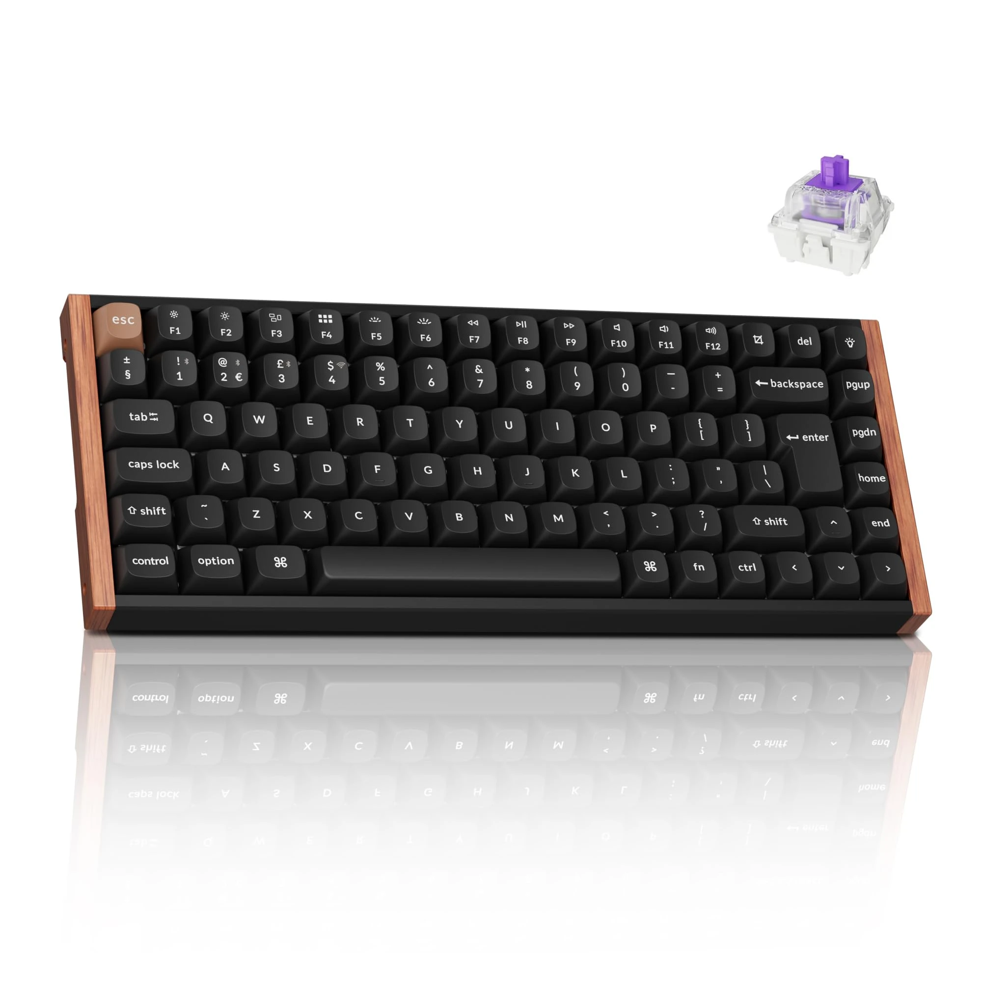 Keychron K2 HE Wireless Custom Mechanical Keyboard - Hall Effect Magnetic Switch, Rapid Trigger, 2.4G/Bluetooth 5.2/USB-C, QMK/VIA, Aluminium & Wood, RGB Backlit(Mac/Windows/Linux), UK Layout