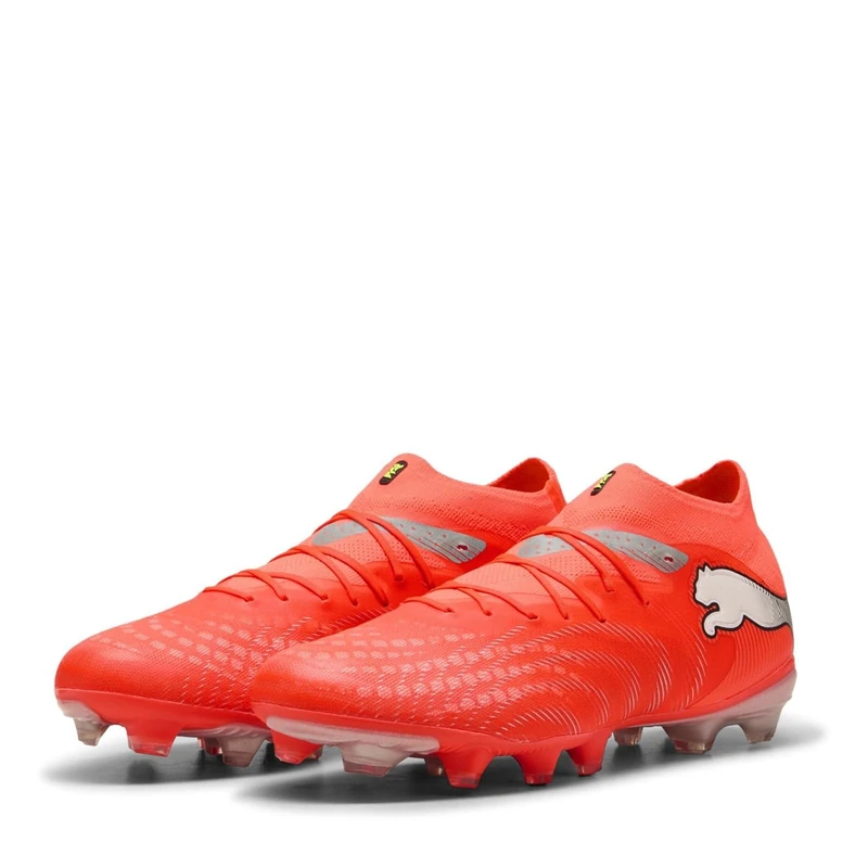 PUMA Unisex Future 9 PRO Firm Ground/Artifical Ground Football Boots, Glowing Red-PUMA White-PUMA Black-PUMA Silver, 6 UK