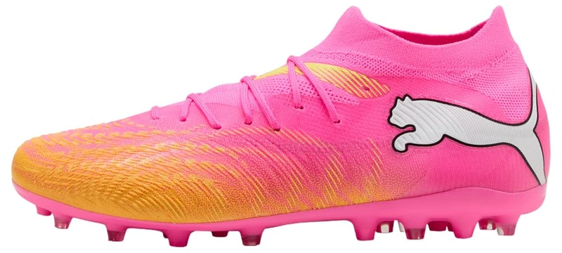 PUMA Unisex Future 9 Match Multi-Ground Football Boots, Poison Pink-Sun Stream-Bright Aqua-PUMA White, 8 UK