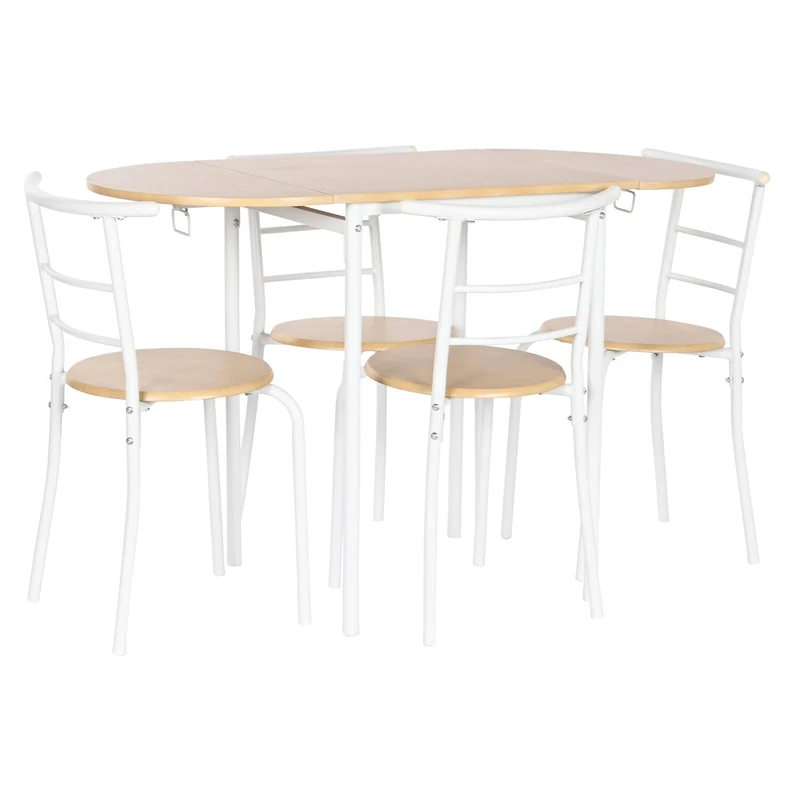 AlexandreHouse TABLE SET 5 MDF METAL 121X55X78 WHITE