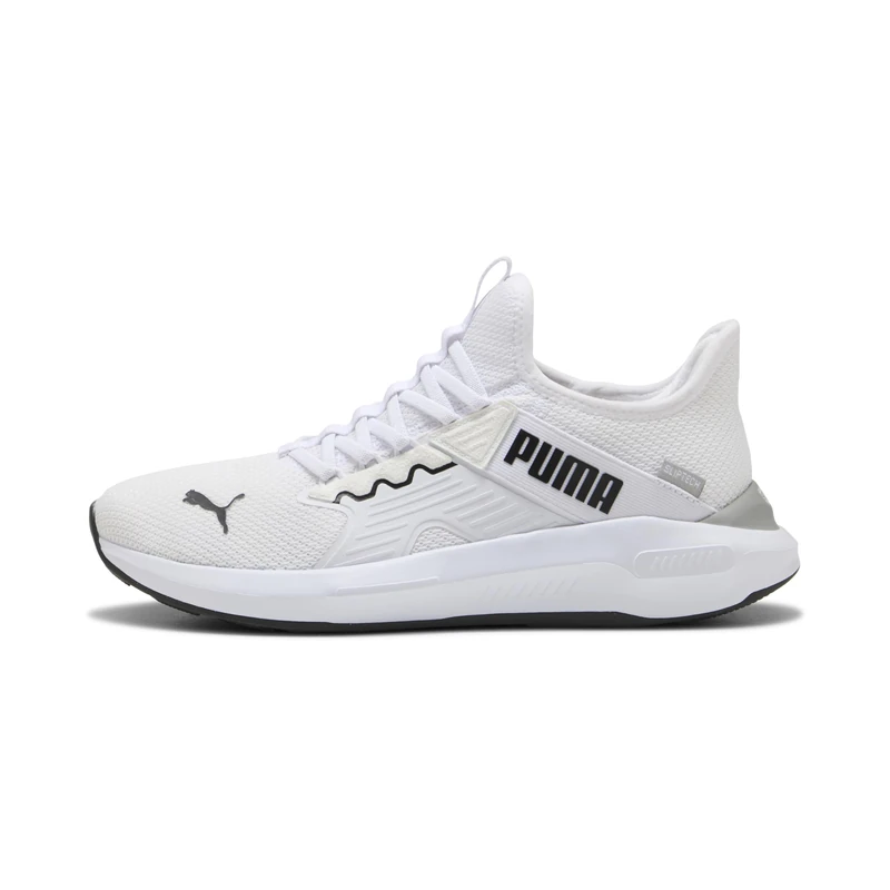PUMA Unisex SOFTRIDE ENZO 5 Slip TECH Road Running Shoe, White Black-Gray Echo, 10.5 UK