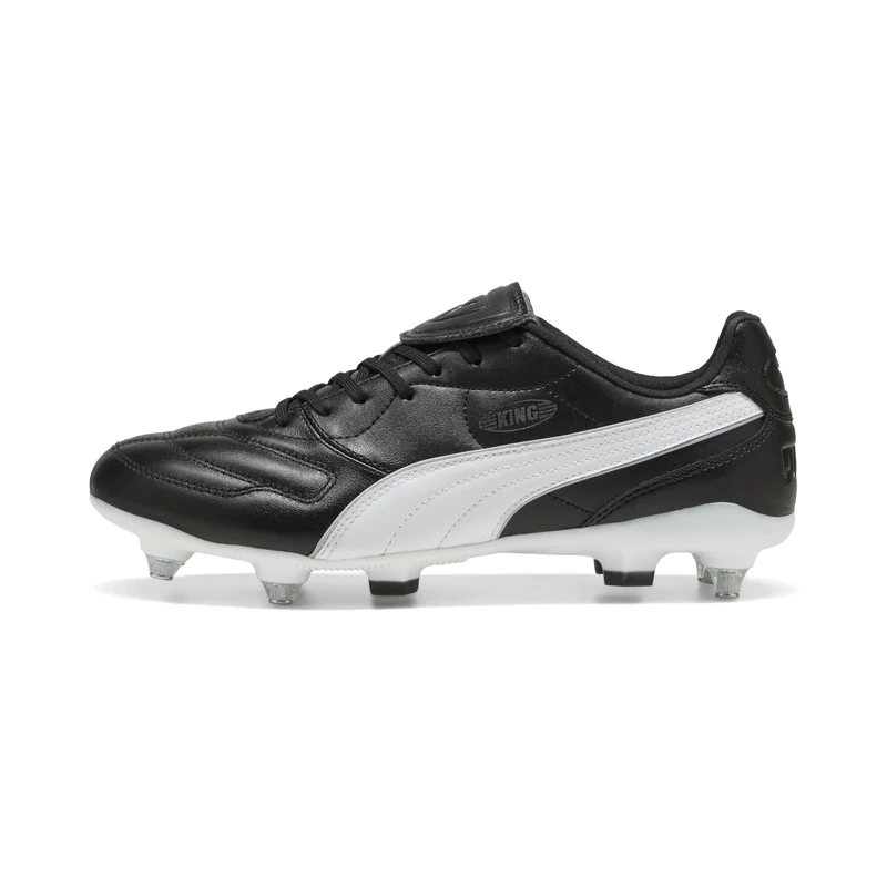 PUMA Unisex King LIGA Mixed Soft Ground Football Boots, PUMA Black-PUMA Silver-PUMA White, 10 UK