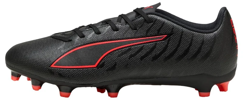 PUMA Unisex Ultra 6 Play Firm Ground/Artifical Ground Football Boots, PUMA Black-PUMA Red, 11 UK