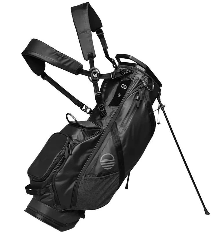Sunday Golf Bag Ranger Large Golf Stand Bag Ultra-Light 14-Way Divider Cart Bag with 12 Pockets, Rain Cover, and Stable Base – Ideal for Trolleys or Buggies Golf Bags for Men & Women (Black)