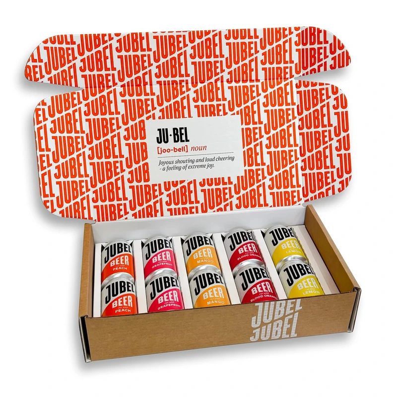 Mixed 10 Pack Gift Box (10x330ml) - Perfect Beer Gift - Award Winning & Gluten Free - Vegan & Low Calorie - Dangerously Refreshing Fruit Lager - Craft Beer Gift Set