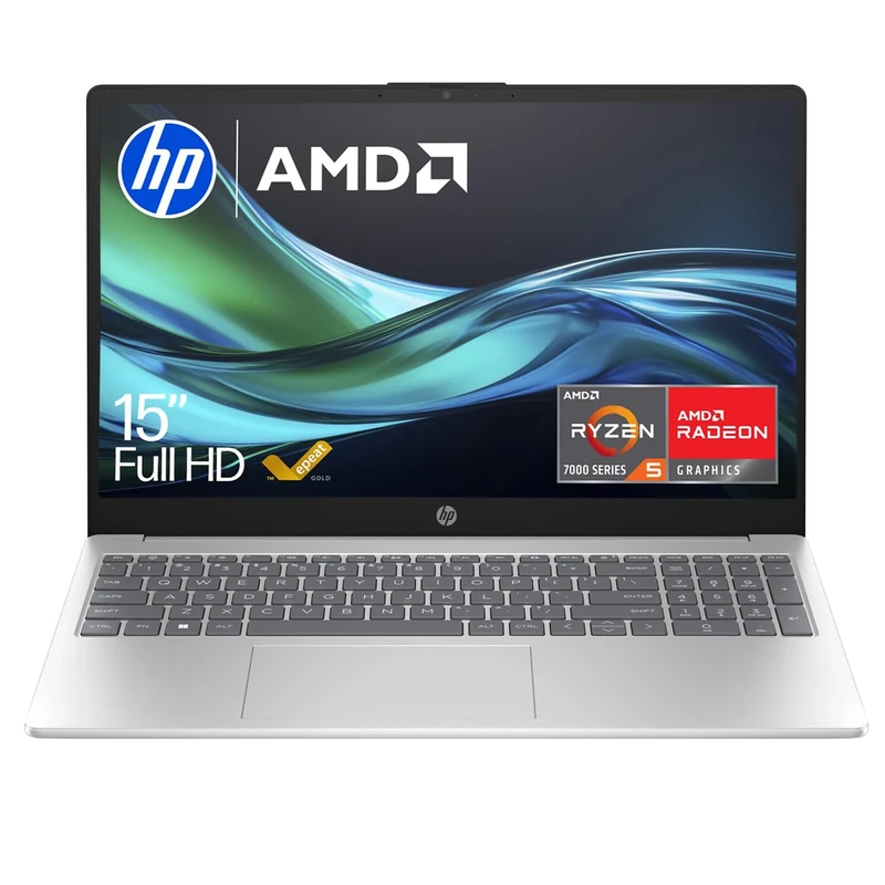 HP 15.6” Laptop | AMD Ryzen 5 7520U Processor | 16 GB RAM | 1 TB SSD | AMD Radeon Graphics | FHD Display | Up to 11.5 hrs battery | Dual Speakers | Windows 11 | Silver | 15-fc0002sa