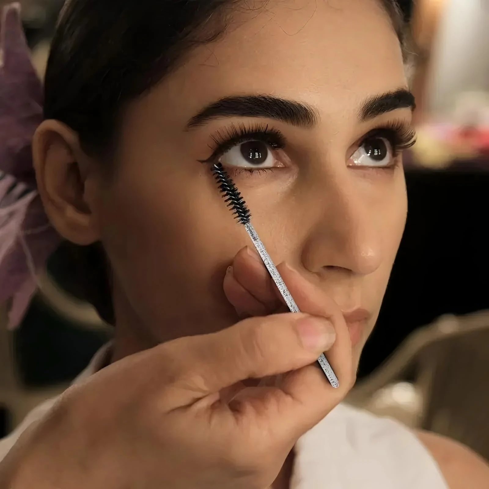 100 PCS Disposable Eyelash Mascara Brushes & Lash Spoolies Kit, Ideal for Eyelash Extensions and Eyebrow Brushing, Black