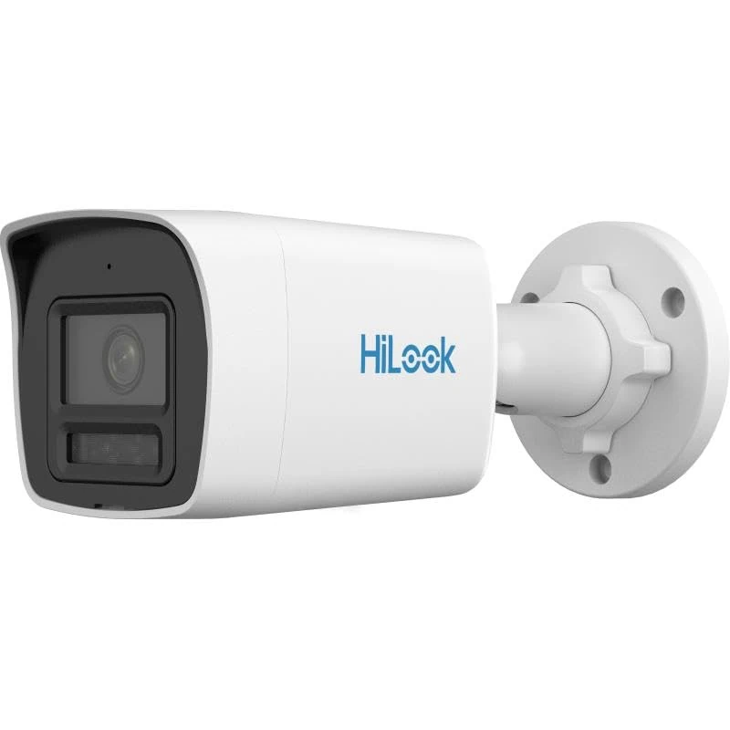 HiLook 4 MP ColorVu Network Security Camera, Smart Hybrid Light, Fixed Bullet, IP67 Waterproof, Built-in Microphone with 2.8mm lens
