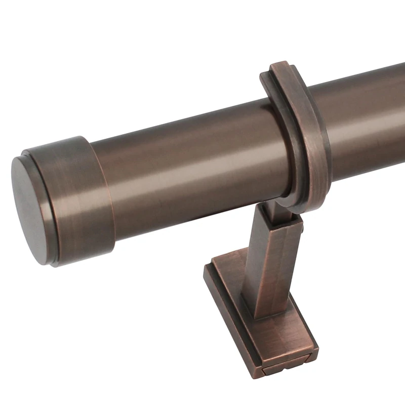 BlastHome® Luxury 6 ft Custom Curtain Rod – 1 1/4" Large Diameter – Premium Brackets & Endcaps – Nonadjustable Rods Connect for a Seamless Look – Oil Rubbed Bronze