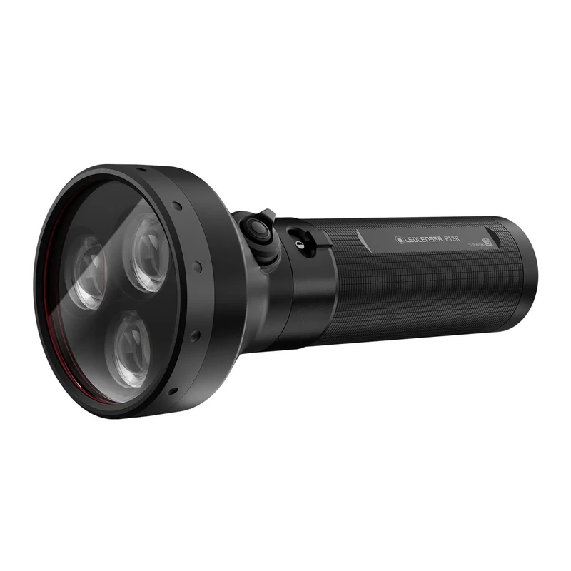 Ledlenser P18R LED Rechargeable Torch, 6500lm Powerful Searchlight, 600m Adjustable Focus, 8 Modes, USB-C, Long Lasting 45 Hour Battery, IP68 Waterproof Flashlight for Camping, Hiking, Emergency