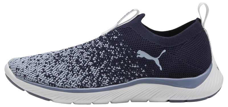 PUMA Women's Softride Remi Slip-on Knit Running Shoes, PUMA Navy-Snow Mountain Blue-Gray Sky, 11 UK