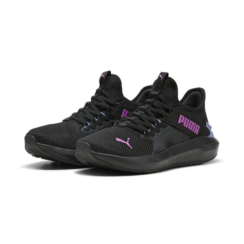 PUMA Women's SOFTRIDE ENZO 5 Slip TECH WNS Road Running Shoe, Black-Electric Orchid, 4 UK