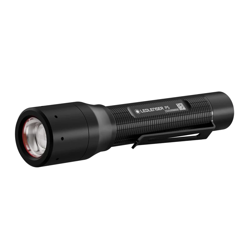 Ledlenser P5 LED Torch, Pocket Size, 200lm, 170m Adjustable Focus, Lightweight, Up to 8 Hour Battery, IP54 Water Resistant, x1 AA Battery Powered Flashlight for Camping, Hiking, Dog Walking, Workshop
