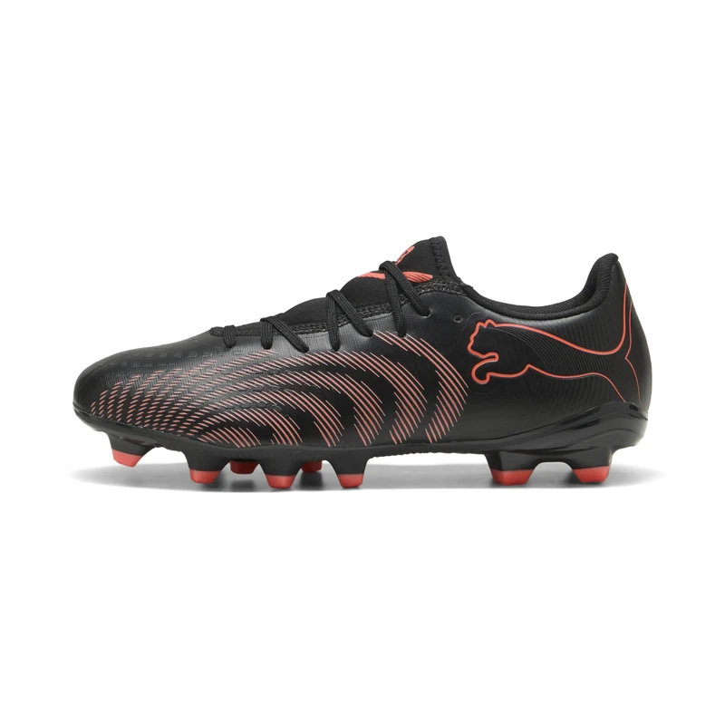 PUMA Unisex Future 9 Play Firm Ground/Artifical Ground Football Boots, PUMA Black-Glowing Red-Strong Gray, 9 UK