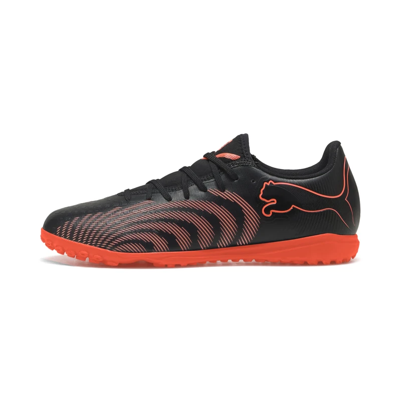 PUMA Unisex Future 9 Play Turf Football Boots, PUMA Black-Glowing Red-Strong Gray, 9.5 UK
