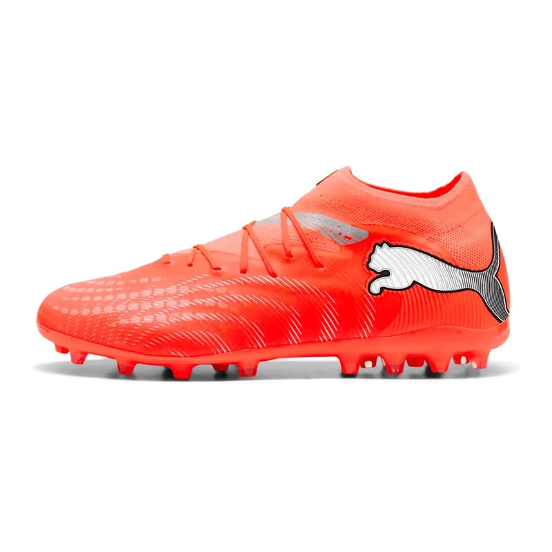 PUMA Unisex Future 9 PRO Multi-Ground Football Boots, Glowing Red-PUMA White-PUMA Black-PUMA Silver, 4 UK