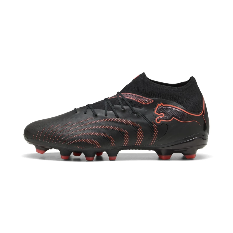 PUMA Unisex Future 9 PRO Firm Ground/Artifical Ground Football Boots, PUMA Black-Glowing Red-Strong Gray, 11.5 UK