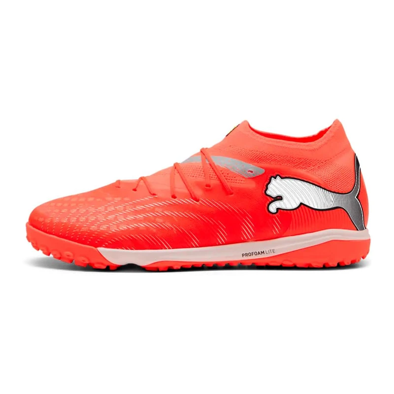 PUMA Unisex Future 9 PRO Cage Football Boots, Glowing Red-PUMA White-PUMA Black-PUMA Silver, 5.5 UK