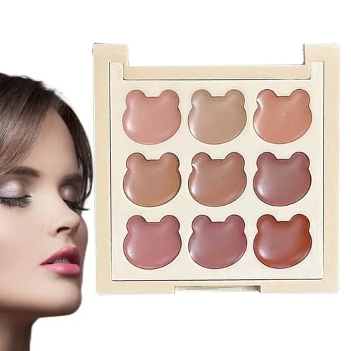 Lip Colour Palette - 9 Shades of Moisturising Makeup for Women - Intense and Resistant Tints, Nomadic Cosmetics for Outings, Transport and School