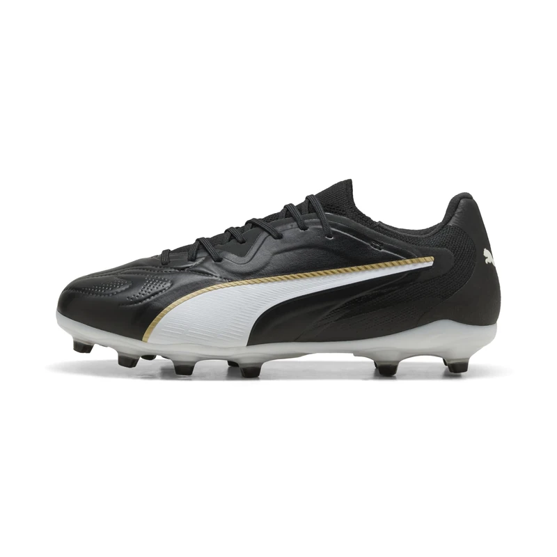PUMA Unisex King 20 PRO Firm Ground/Artifical Ground Football Boots, PUMA Black-PUMA White-PUMA Gold, 5 UK