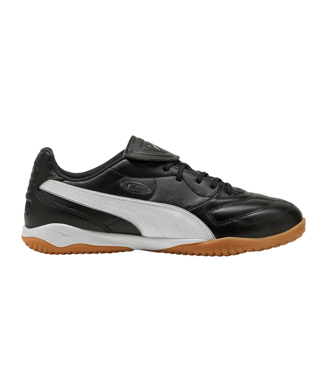 PUMA Unisex King LIGA IT Soccer Shoe, Black Silver White, 10 UK