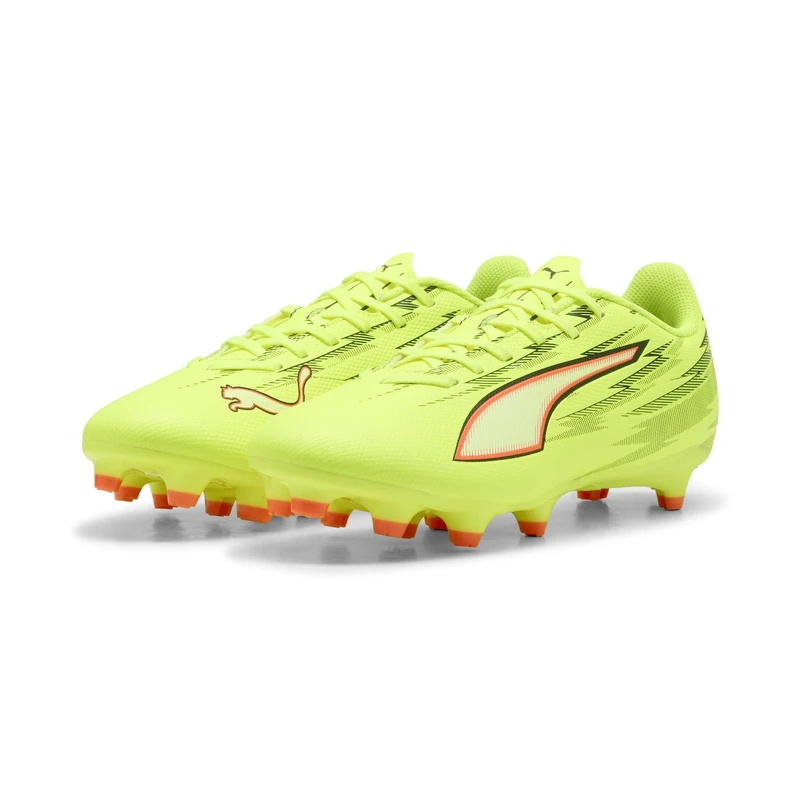 PUMA Women's Ultra 6 Play Firm Ground/Artifical Ground Football Boots, Yellow Alert-PUMA Black-Glowing Red-Lime Squeeze, 6 UK