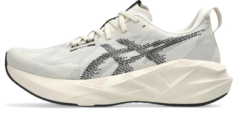 ASICS Men's NOVABLAST 5 Running Shoes, Oatmeal/Black, 8 UK