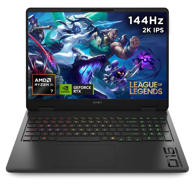HP OMEN 16" Gaming Laptop | AMD Ryzen AI 7 350 Processor | 16GB RAM | 1TB SSD | NVIDIA GeForce RTX 5050 | 144 Hz 2K IPS Anti-glare Display | Windows 11 Home | AMD FreeSync | Fast Charge | 16-ap0000sa