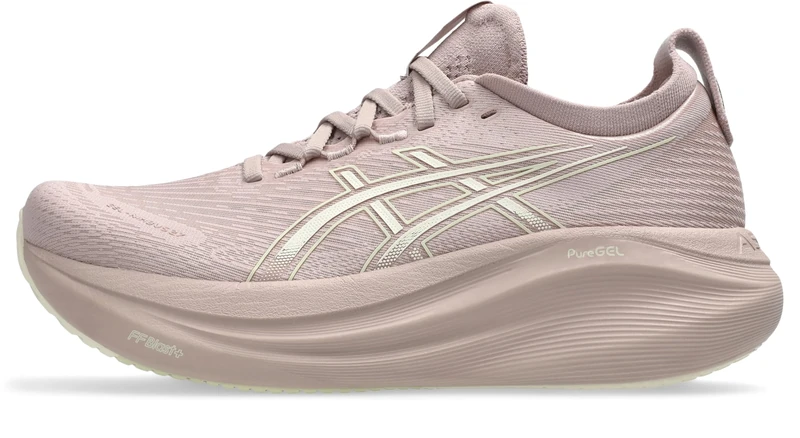 ASICS Women's Gel-Nimbus 27 Running Shoe, Fawn/Birch, 9.5 UK