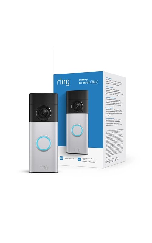 Ring Battery Video Doorbell Plus (newest gen) | DIY Wireless Video Doorbell Camera | Retinal 2K | 6x Zoom | Easy to install | Quick Release Battery Pack | 30-day free trial of Ring Subscription Plan
