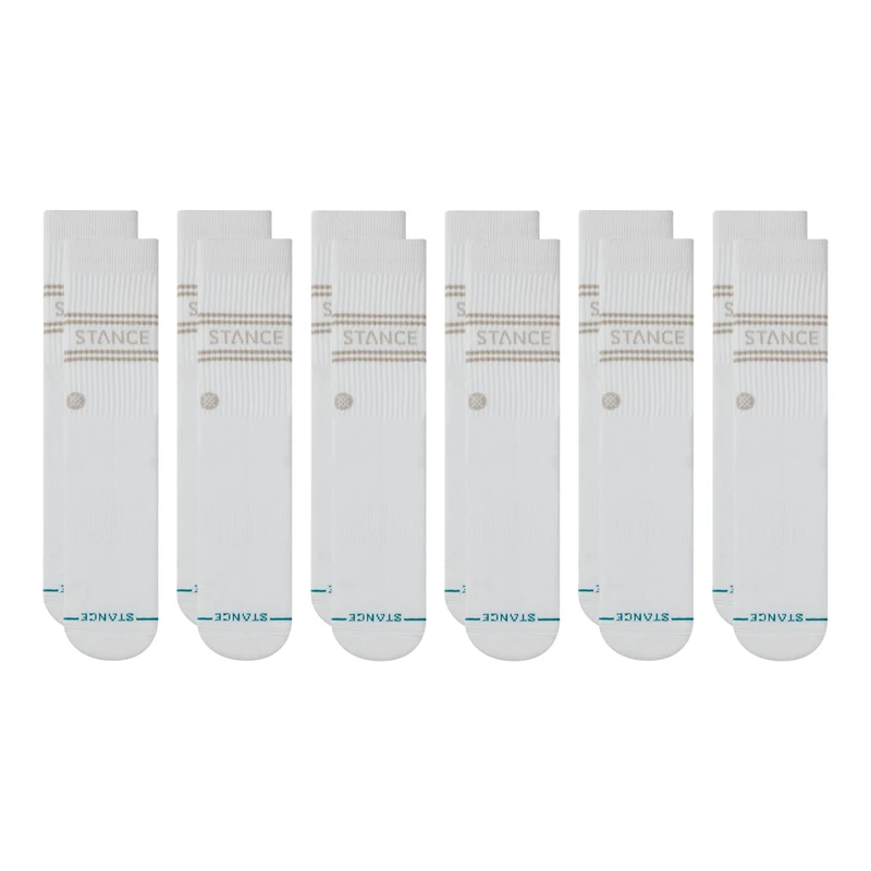Stance Vital Quarter Sock 6-Pack for Men and Women, White, Medium - Image 1