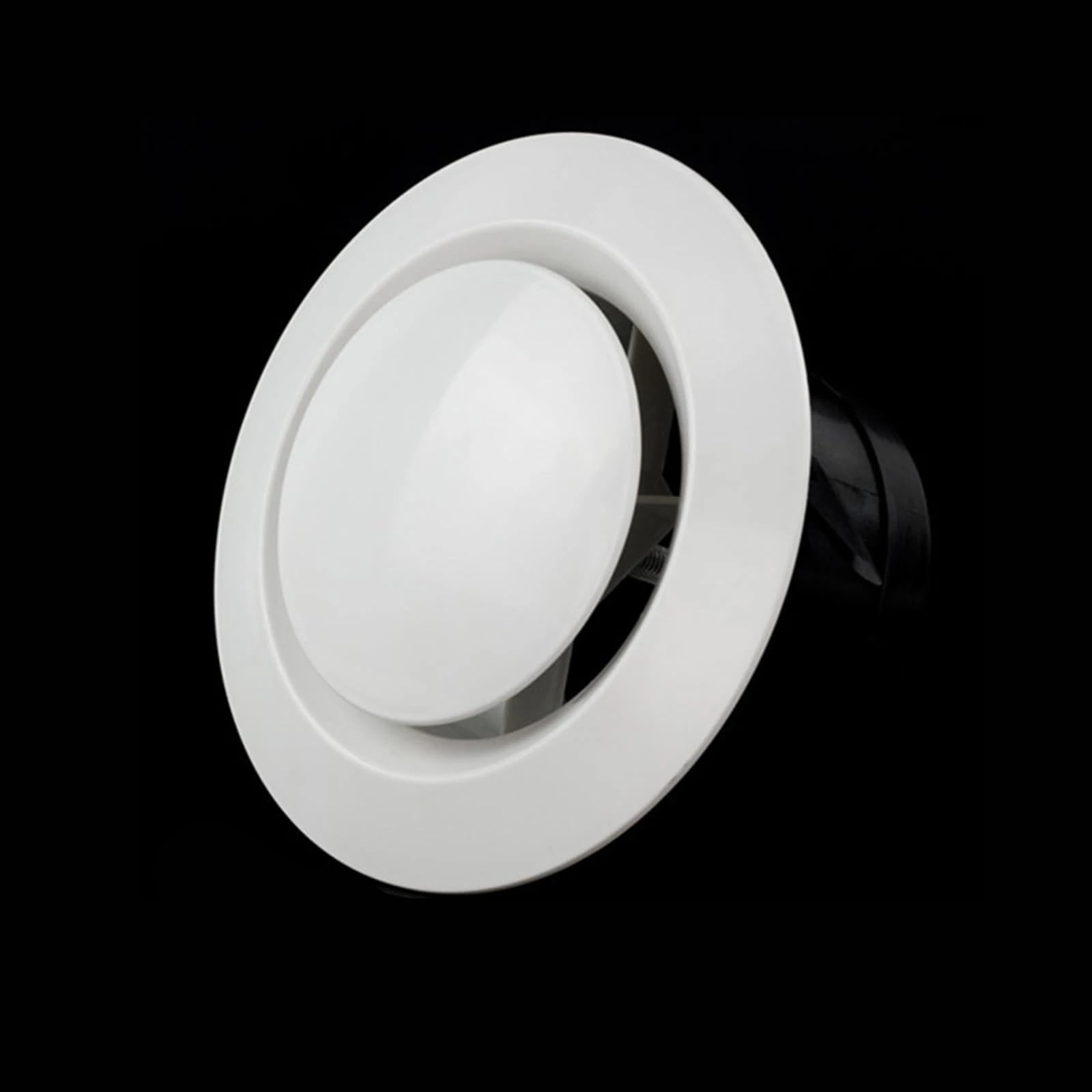 1 Pcs 4"/100mm Round Ceiling Vent,Round Indoor Vent Covers for Walls,Adjustable Plastic Air Vent Diffuser with Fixing Ring for Bathroom Office Kitchen and Ventilation Systems