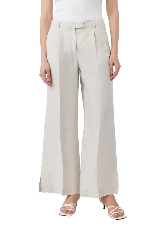 comma Women's 2174331 Trousers Wide Leg, Brown, 14