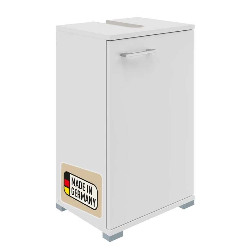 Probus Basic Bathroom Cabinet 40 cm - Modern Vanity Unit in White Design with Lots of Storage Space - Made in Germany, White - Image 1