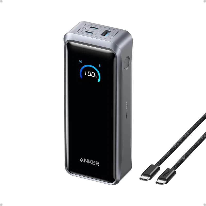 Anker Prime Power Bank, 26,250mAh 3-Port Portable Charger with 300W Output, Two-Way Charging, Flight-Approved, App Control, Compatible with iPhone 17/16 Series, Charging Base Not Included