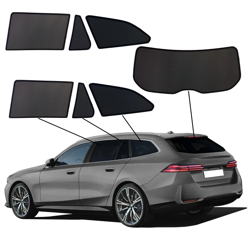 SunClip Privacy & Sun protection compatible with BMW 5-Series G61 Touring 2024- incl. i5