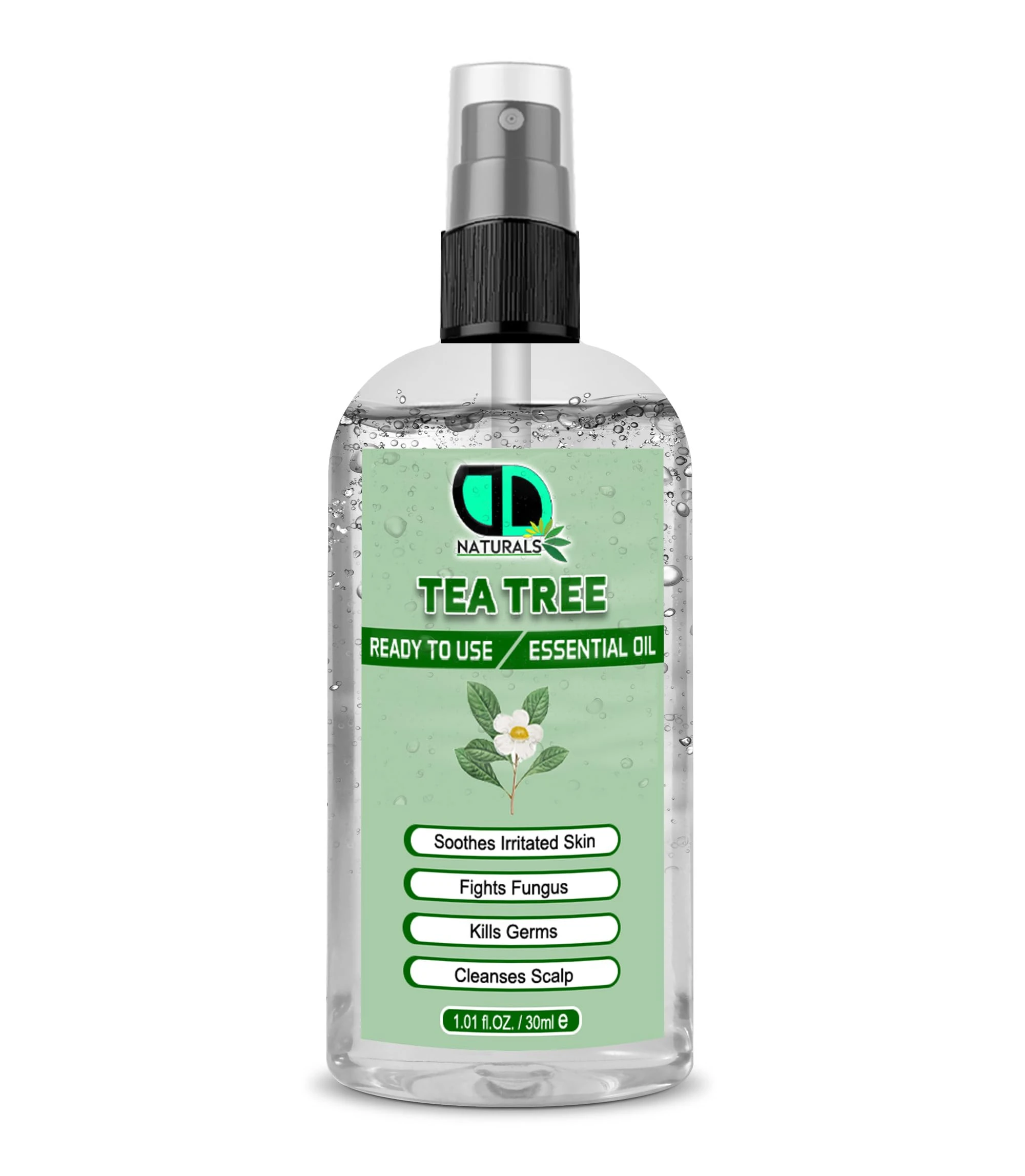 Tea Tree Essential Oil – Ready to Use| Natural Aromatherapy | Antiseptic & Antifungal | Acne & Skin Treatment | Scalp & Hair Care | 30ml Spray