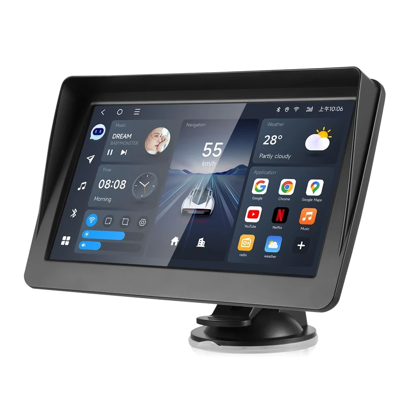 7 Inch Sat Nav GPS Navigator,Sat Nav for Car, Truck, HGV with 2025 Latest UK Maps,HD TFT Touch Screen Satnav with Voice Turn Directions, Postcode Search,Free OTA Updates