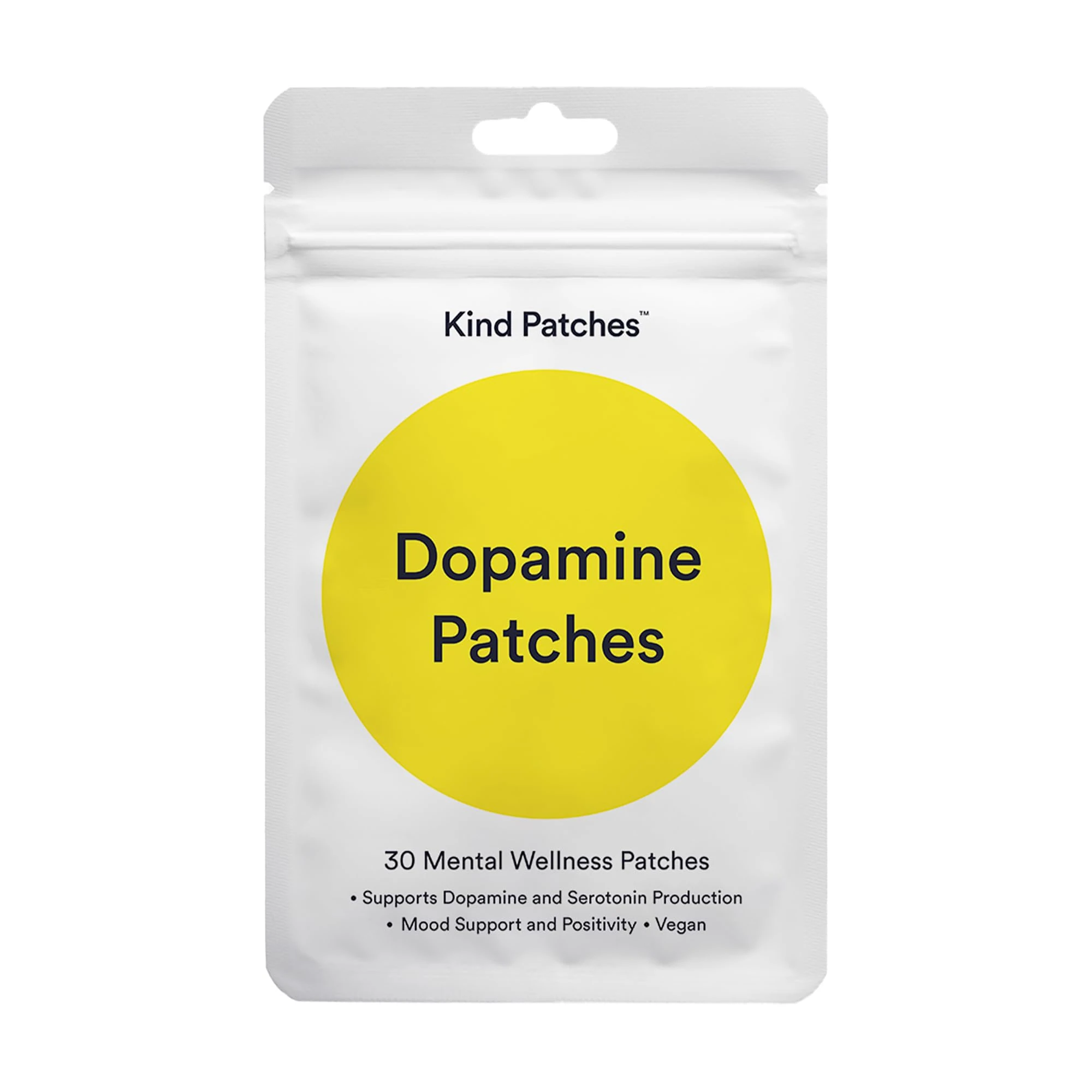 Kind Patches | Dopamine Patches | Well Being and Focus Support | Plant-Based Formula with Rhodiola, Mucuna Pruiens and Lion's Mane Mushroom | 30 Vegan Patches