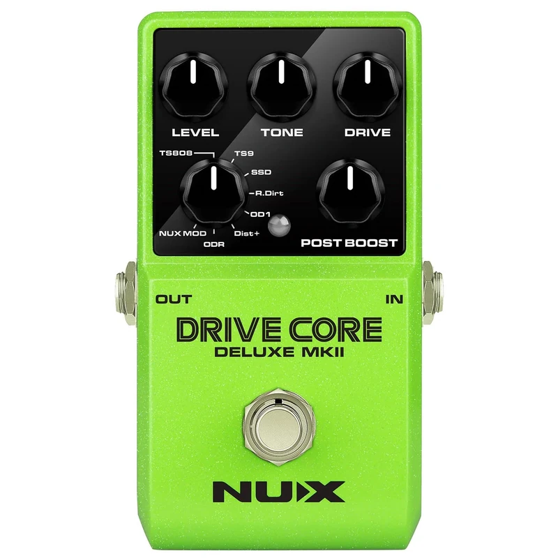 NUX | Drive Core Deluxe MKII Overdrive Pedal – 8 Analog Modes True Bypass, Post Boost, Compact Stompbox – For Electric Guitar, Tube Amp, FX Loop, Pedalboard, Boss, JHS, Analog Drive