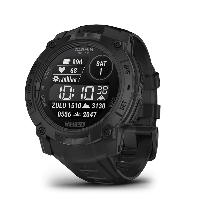 Garmin Instinct® 3 Tactical Edition, 45mm, Solar Charged Display, Rugged Outdoor GPS Smartwatch