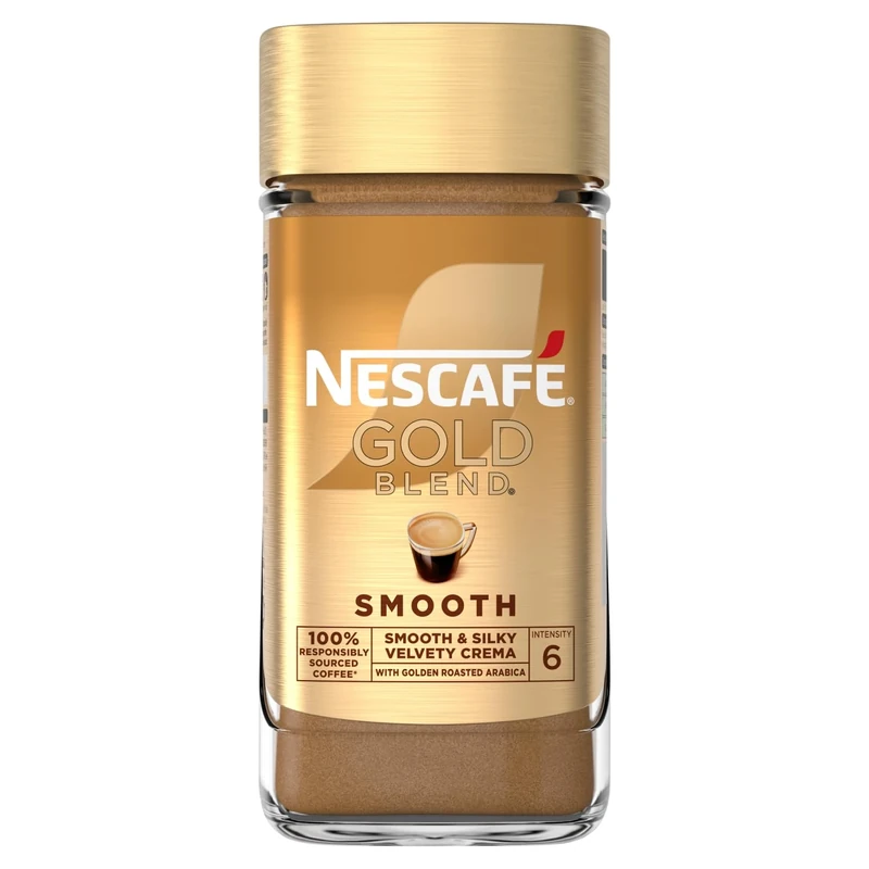 NESCAFÉ Gold Blend Smooth Premium Instant Coffee, Silky Smooth Light Roasted Arabica and Robusta Coffee, 190g (Pack of 1)