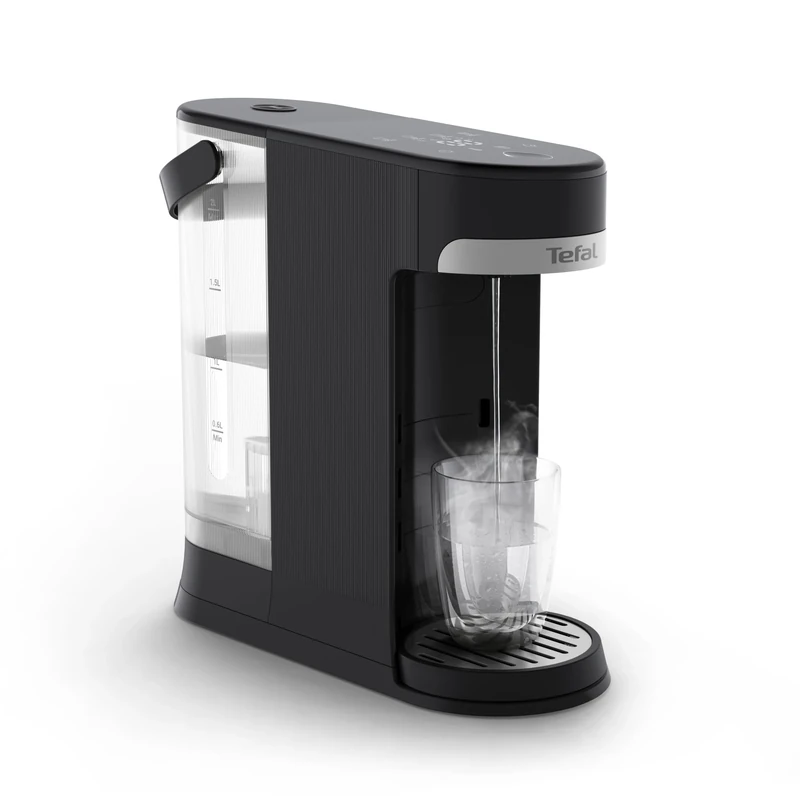 Tefal Instant Hot Water Dispenser, 2L Removeable Tank, Variable Temperatures & Cup Size Settings, Adjustable Cup Height, Descale Setting, One-Touch Operation, Energy-Saving, Quiet, BR3508G0, Black
