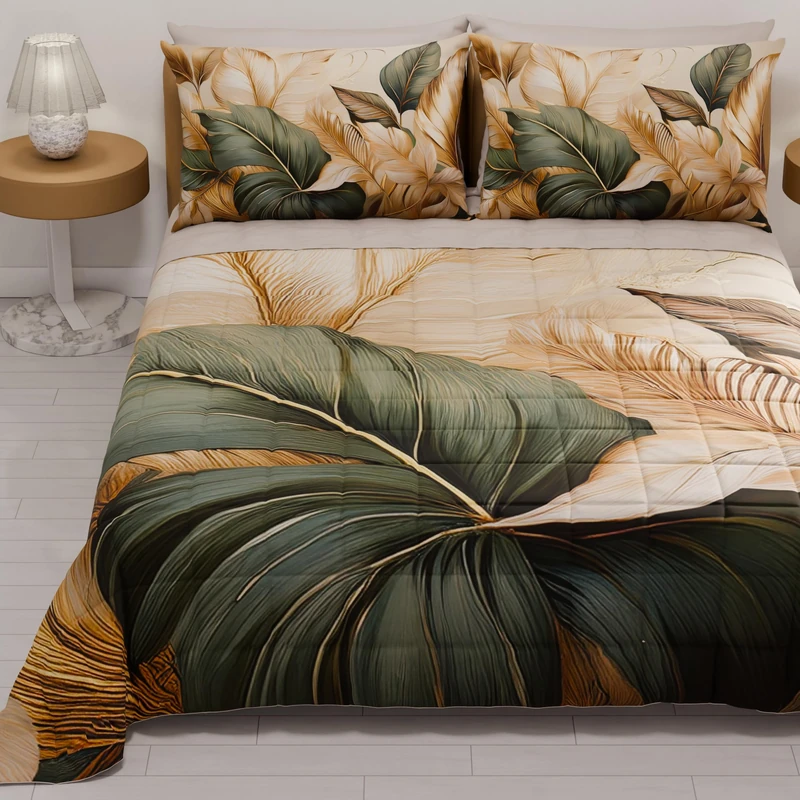 PETTI Artigiani Italiani - Summer Bedspread 220 x 260 cm 100 g/m² Double Face, Spring Quilt, Lightweight Quilt, Floral 165, 100% Made in Italy