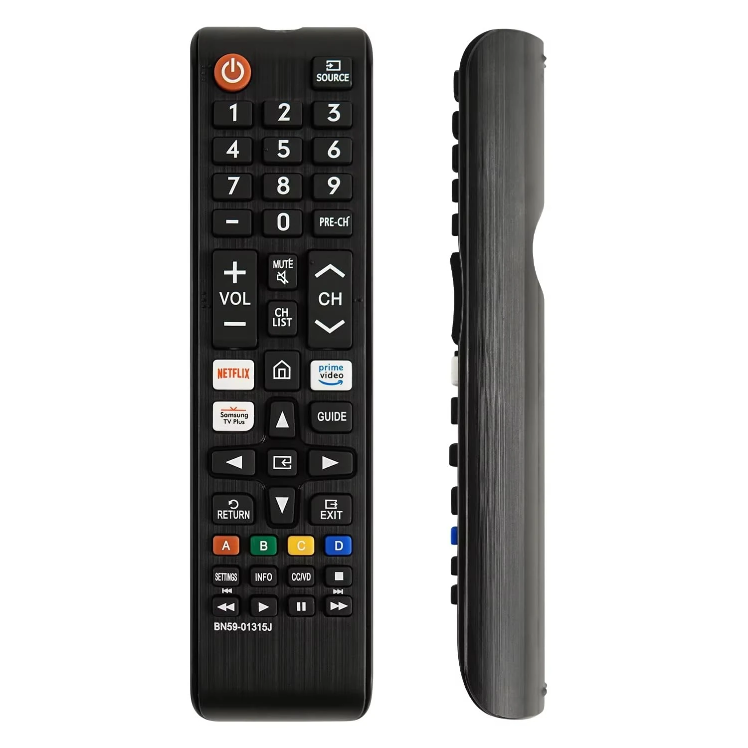 Universal Replacement Samsung BN59-01315J Remote Control for Samsung smart TV 4K UHD HDR Crystal QLED UE Series Quantum TVs with Hot Keys for Netflix, Samsung TV Plus