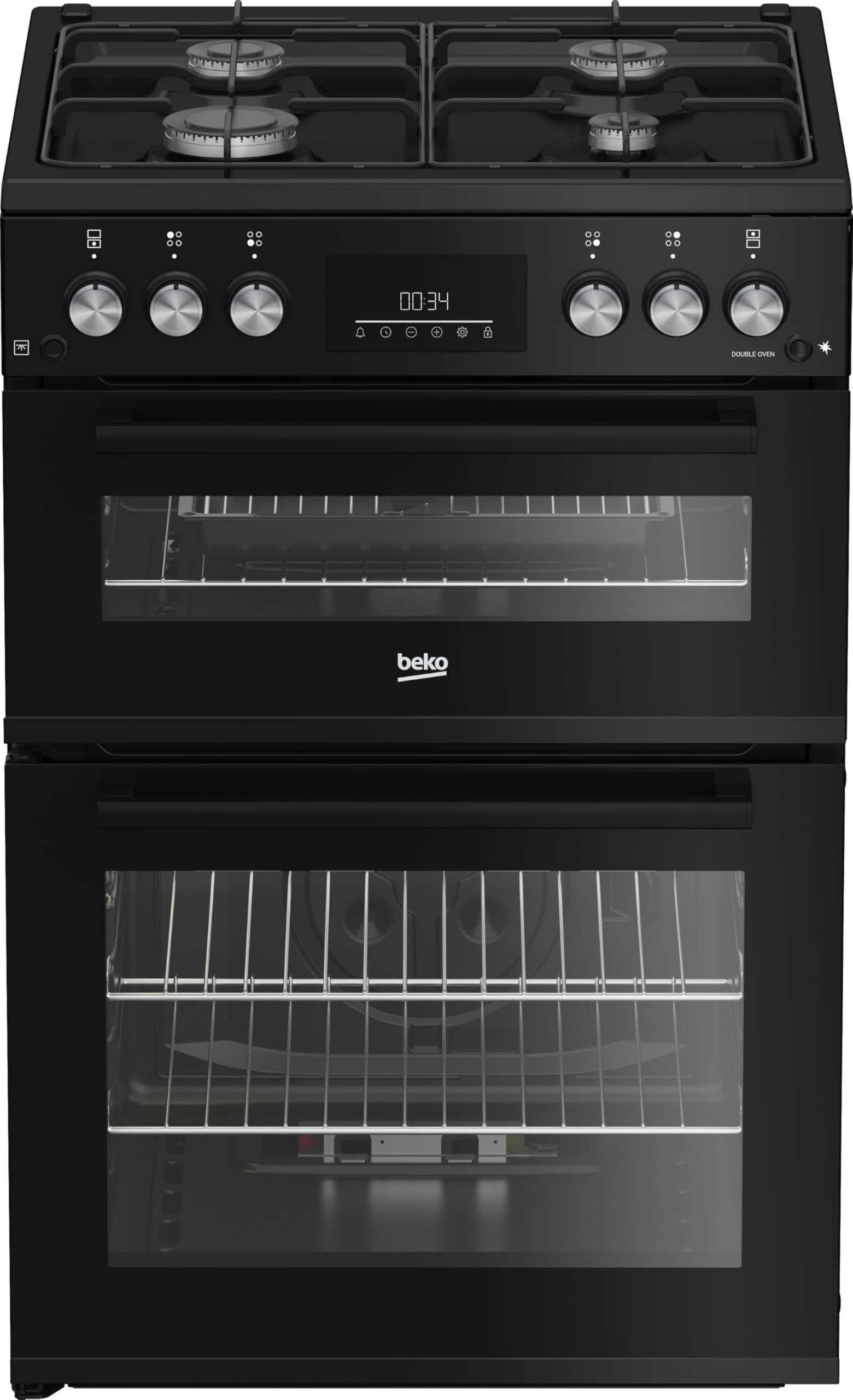 Beko 60cm Gas Cooker - Black - A Rated