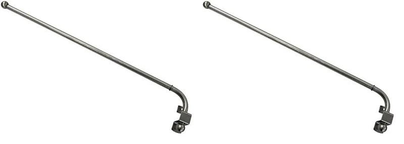 Gardinia Extendible Ø 12 mm 55-85, Metal, Stainless Steel Finish, Wall Mount, 85 x 55 x 0.02 cm (Pack of 2) - Image 1