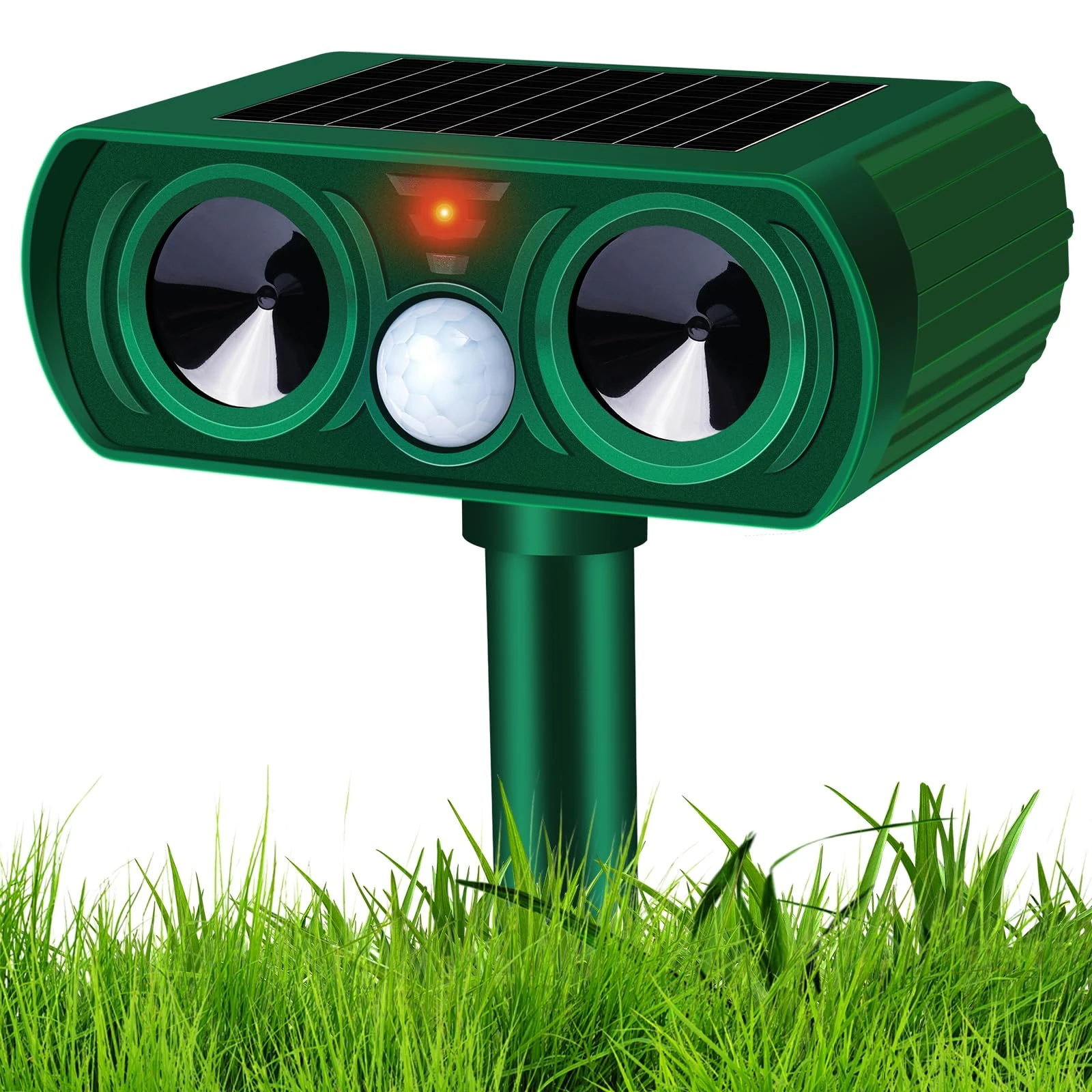 Cat Repellent Garden, Solar Powered Ultrasonic Fox Deterrent for Gardens, Cat Scarer IPX4 Waterproof, Solar Powered Animal Repellent Outdoor Farm Yard Effective for Squirrels, Dogs Foxes Birds