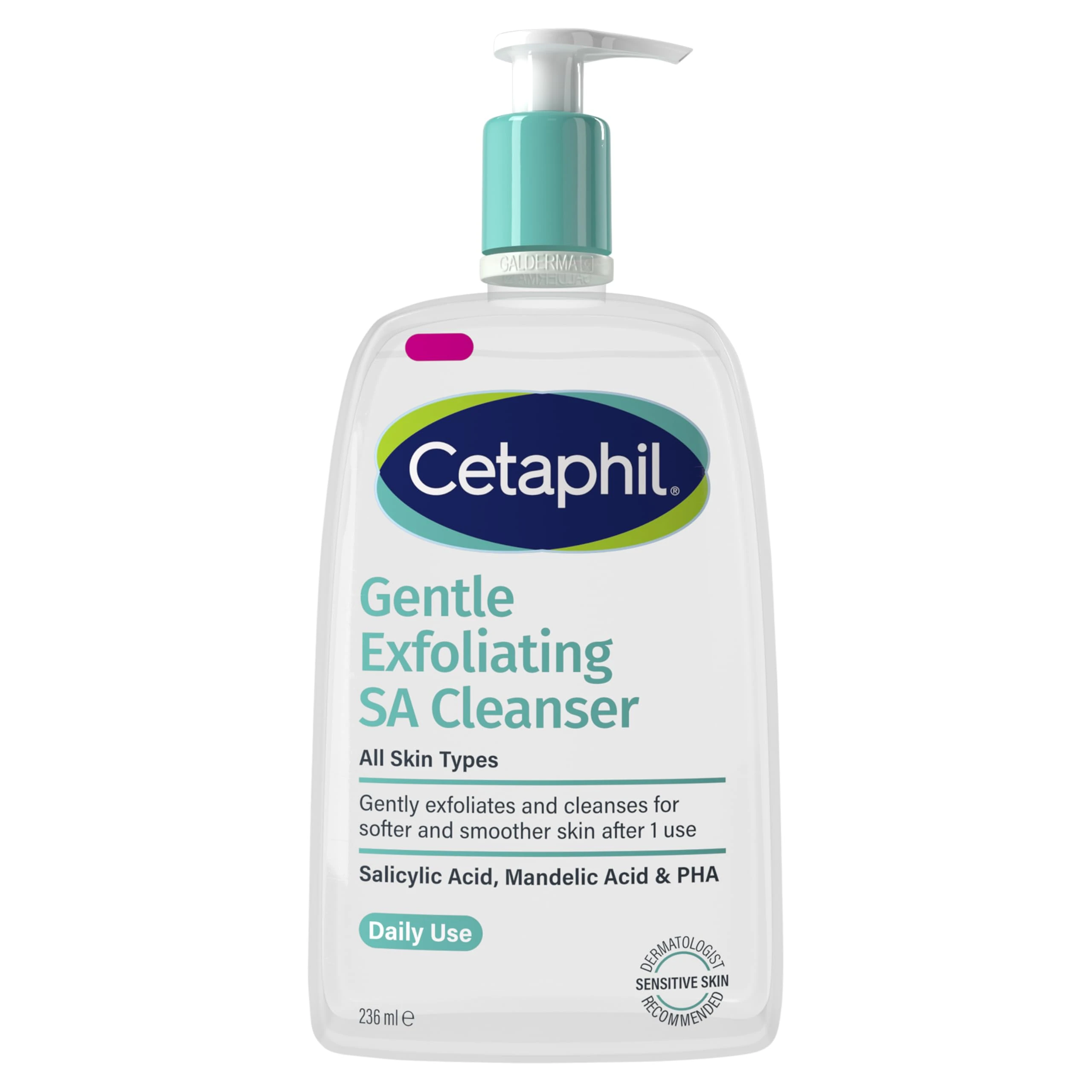 Cetaphil Gentle Exfoliating Salicylic Acid Cleanser, SA Face Wash & Body Wash for Dry, Rough & Bumpy Skin 236ml